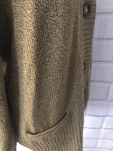 NWT Karen Scott Woman Button Cardigan Plus Sz 0X Chunky Sweater Brown Collar - Picture 6 of 7