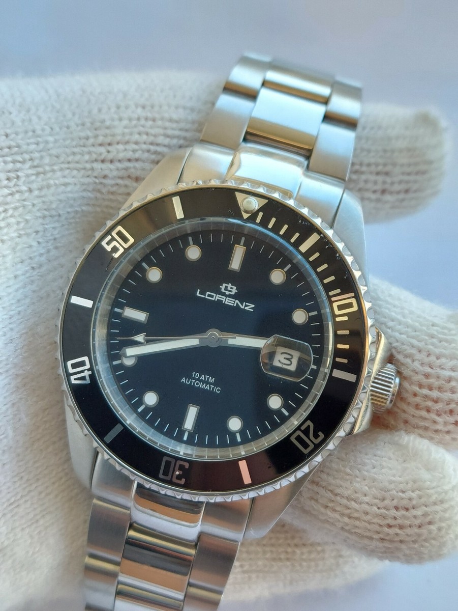 LORENZ WATCH AUTOMATIC DIVER 026959 STAINLESS STEEL MENS 43mm | eBay