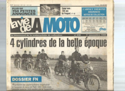 LA VIE DE LA MOTO N°236 THOMANN / BITZA MONET NORTON / FN 4 ZYL. / VERTEILUNG
