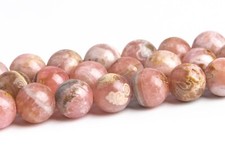 6-7MM Genuine Natural Argentina Rhodochrosite Beads Grade A Round Loose Beads