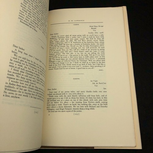 Letters from D.H. Lawrence to Martin Secker 1911-1930 (1st Ed HC DJ SIGNED 1970) - Picture 10 of 15