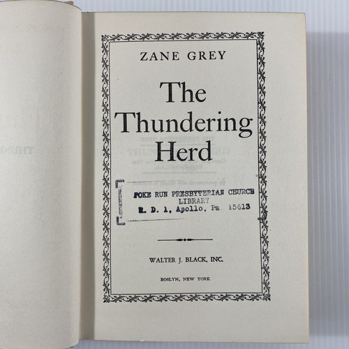 Zane Grey The Thundering Herd Hardcover Walter Black Inc Good Cond Vintage 1925 - 第 1/9 張圖片