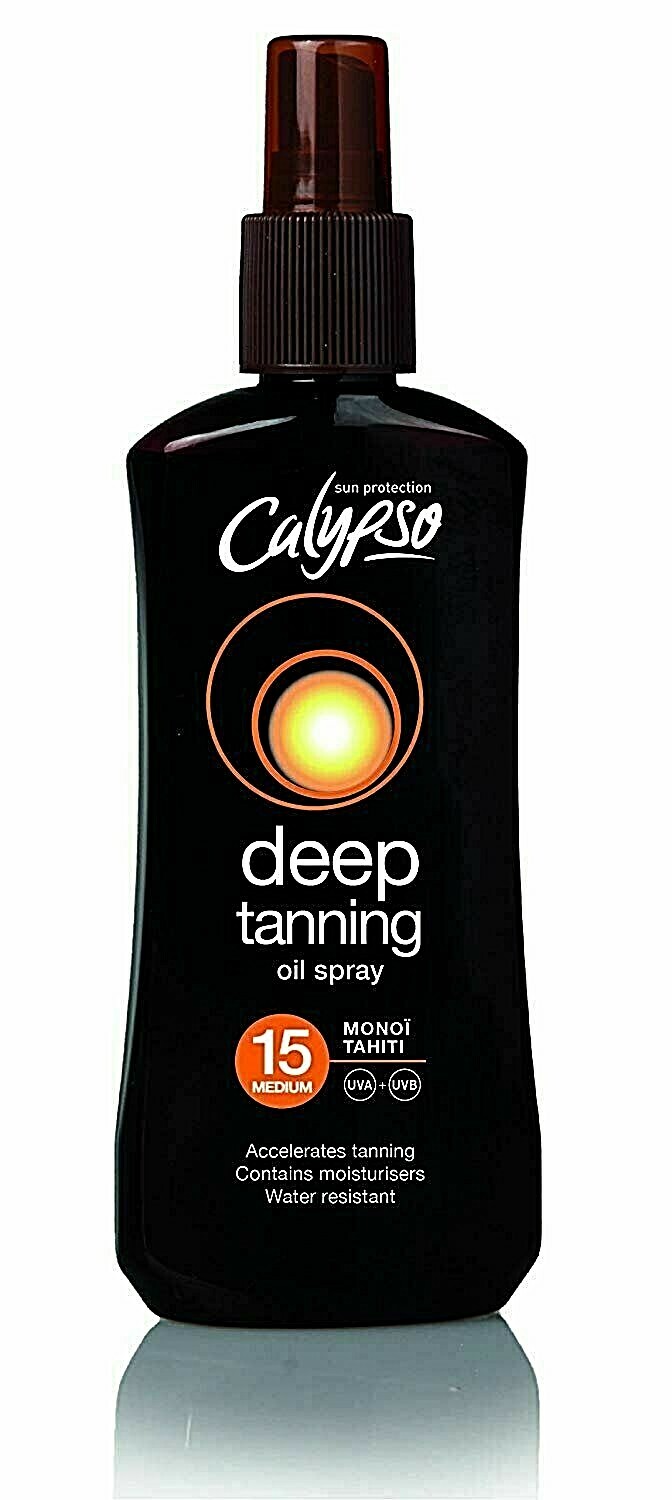 CALYPSO CARROT OIL SPRAY SPF 0/15 DEEP TAN SPRAY 2 /6/15/ AFTER SUN / DRY OILS eBay