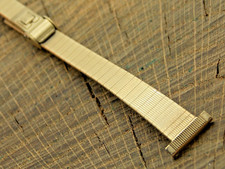 Vintage JB Champion USA 14mm Gold Overlay Sliding Clasp Watch Band NOS Unused