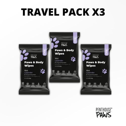 Penthouse Paws® Gentle Cleansing Wipes for Dogs & Cats - 3X Combo Travel Pack - 第 7/12 張圖片