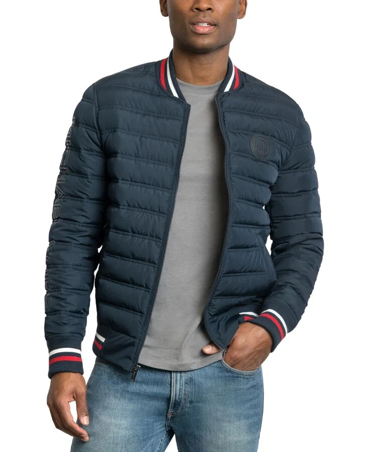 Michael Kors Men's Navy Cloudcroft Quilted Bomber Jacket XXL yse1322 | eBay
