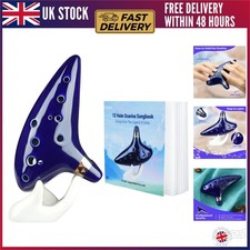 Ocarina of Time, Legend of Zelda, Song Book and Stand, 12 Hole Alto C Navy Blue