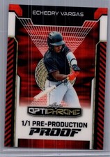Echedry Vargas 2025 Leaf Optichrome Baseball 1/1 Pre Production Proof
