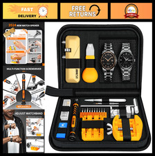 Watch Repair Tool Kit - Battery Replacement, Strap Adjustment, Case Opener, Link