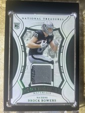 2024 National Treasures Century Brock Bowers Rookie Patch Emerald /5 (MEM, RC)