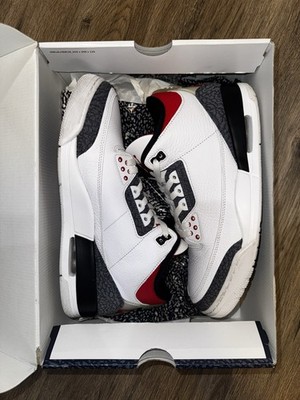 Nike Air Jordan 3 Retro SE Unite Fire Red/Cement Grey Men's Size 11 Pre Owned