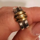 1995 Retired Tiffany & Co 925 Sterling Silver And 18k Gold Ring — photo 4