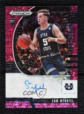 2020 Panini Prizm Draft Picks Prospect Fast Break Pink 6/25 Sam Merrill Auto j6a