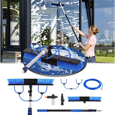 16Ft Solar Panel Cleaning Pole Kit With 33 Ft Water pipe And Brush System
