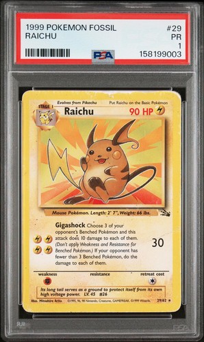 Raichu (Unlimited) graded PSA 1 for sale on eBay