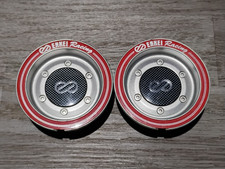 Enkei Racing Red Custom Wheel Center Cap Caps Set Of 2 Pn Cc-074 Vintage 00s