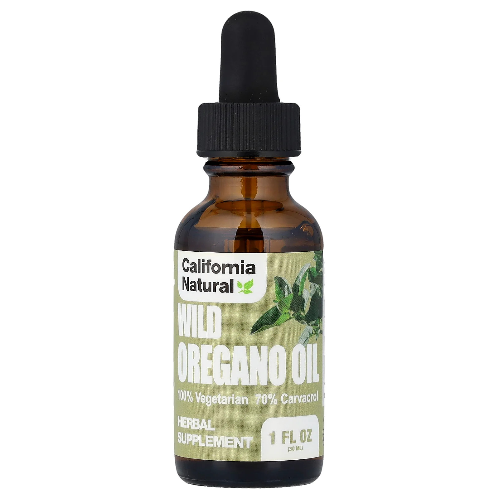 California Natural Wild Oregano Oil 1 унция 30 мл Вегетарианская