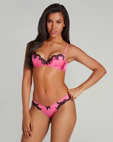 Agent Provocateur Molly Candy Pink Silk Bra 36E NWT $250