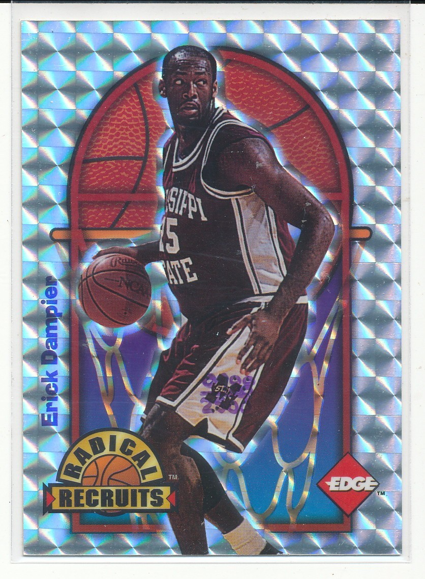 1996 Collector's Edge Rookie Rage Erick Dampier  Radical Recruits Holofoil /2500