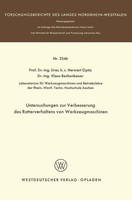 Untersuchungen Zur Verbesserung Des Ratterverhaltens Von Werkzeugmaschinen Opitz
