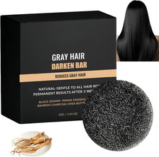 Anti-Grey Hair Shampoo Bar, Hair Dye Shampoo Bar, Solid Grey Hair Darkening Sham