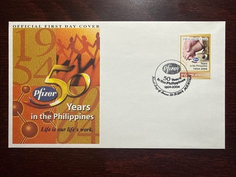 PHILIPPINES FDC COVER 2004 YEAR PFIZER PHARMACEUTICAL PHARMACOLOGY MEDICINES