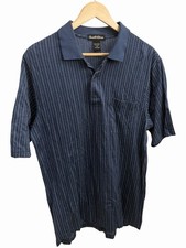 Vintage Arnold Palmer Golf Polo Shirt 90s Men  s Size Medium Pocket Blue Striped