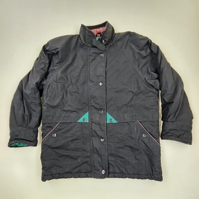 Vtg 80s Current Seen Jacket Womens L Ski Snow Color Block Insulated Retro 90s