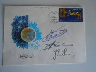 Sojus TMA 16 Landebeleg original Crewsigniert Space