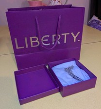 Liberty of London -- PRC- Ianthe - silver Enamel  purple Pendant Necklace