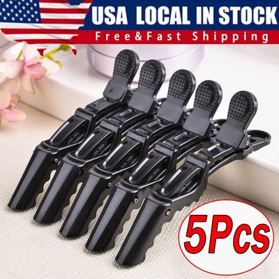 5 PCS Plastic Alligator Hair Clips Non-Slip Hairpins Salon Styling Tool - NEW