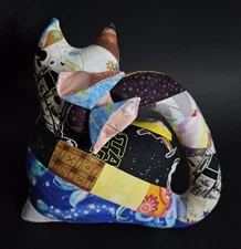 Handmade Patchwork Cat Doll Star Wars Print 8.5" Tall New