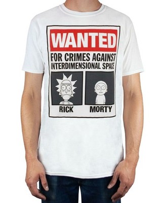 Rick And Morty Weiß Rick, Morty Kurzärmeliges T-Shirt Männer
