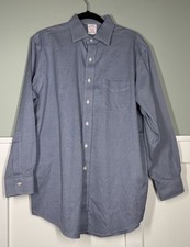 Brooks Brothers Madison Dress Shirt Mens 16 - 33 Blue/White Non-Iron Supima