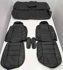 For Ford F250 F350 Xlt Lariat Crew Cab 2002-2003 Black Leather Seat Covers W166
