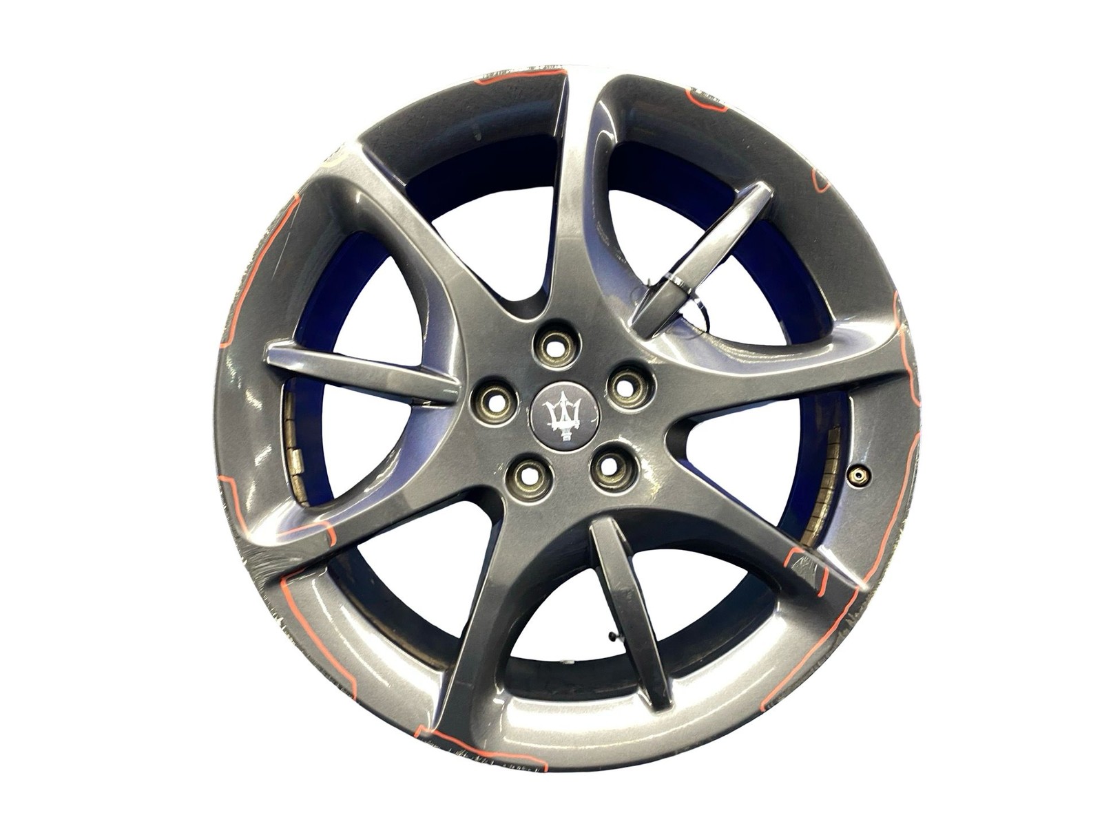 2008 - 2019 Maserati Granturismo 20X8.5 Rear 8 Spoke Wheel Rim Black 84072500