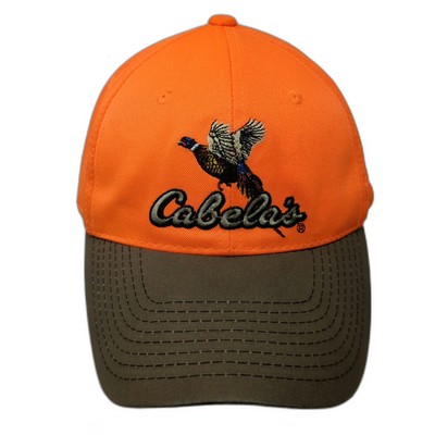 Cabela's Baseball Cap Orange Brown One Size Pheasant Hunting Est 1961 Bird Hat