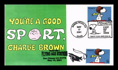 US COVER SNOOPY PEANUTS COMICS FDC DUAL PICTORIAL CANCEL LIMITED EDITION 7 OF 10
