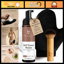 Organic Self Tanner Mousse Kit - Natural Ingredients, USA Made, Sunless Tanning