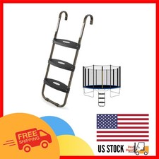 Universal Fit 3-Step Trampoline Ladder - 220 lbs Load Capacity  Easy Assembly