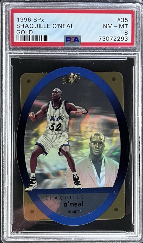 1996-97 SPx Shaquille O'Neal #35 Gold | PSA 8 | Orlando Magic