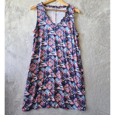 Disney Cruise Line Dress Size Large Mickey Minnie Mouse Anchor Lighthouse Pocket