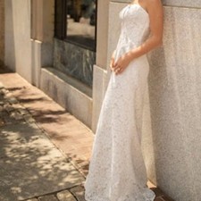 NWT BHLDN Whispers & Echoes Eastcote Strapless Bridal Wedding Gown Dress Size 8