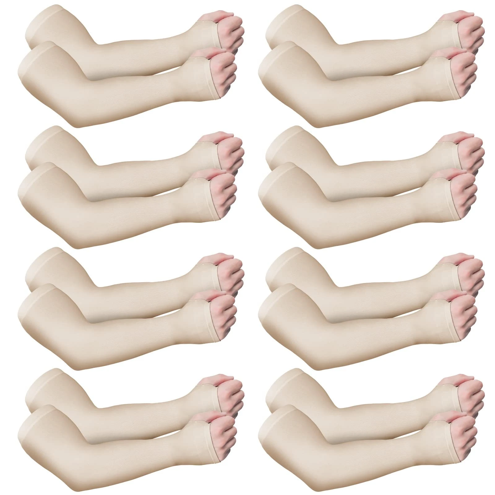 8 Pairs Elderly Skin Protector Sleeves Tear Bruise Protective Arm Sleeve for ...