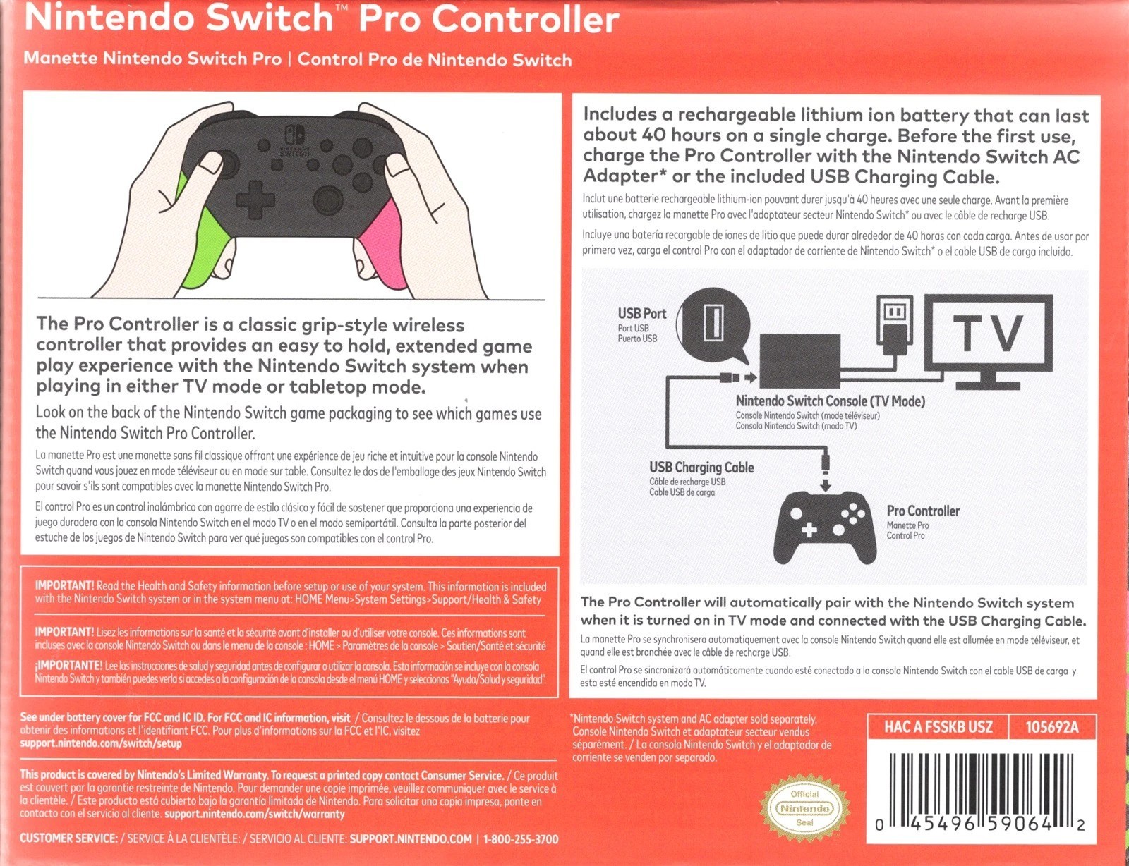 Nintendo Switch Pro Controller Splatoon 2 Edition Brand New In Box ...