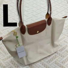 LONGCHAMP Le Pliage Original L Tote Bag White - Recycled Canvas Outlet New