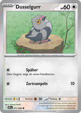 Dusselgurr / Pokémon Karte / Deutsch / Schwarze Blitze / 071/086 / BLK 071 / Pok