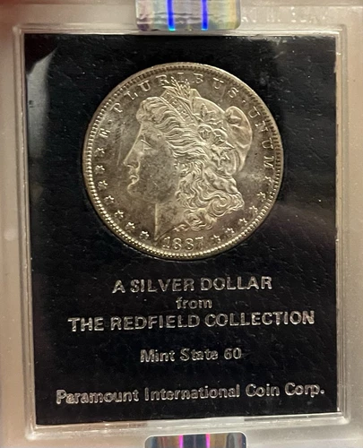 1887-S NGC MS62 The Redfield Collection Morgan Silver Dollar