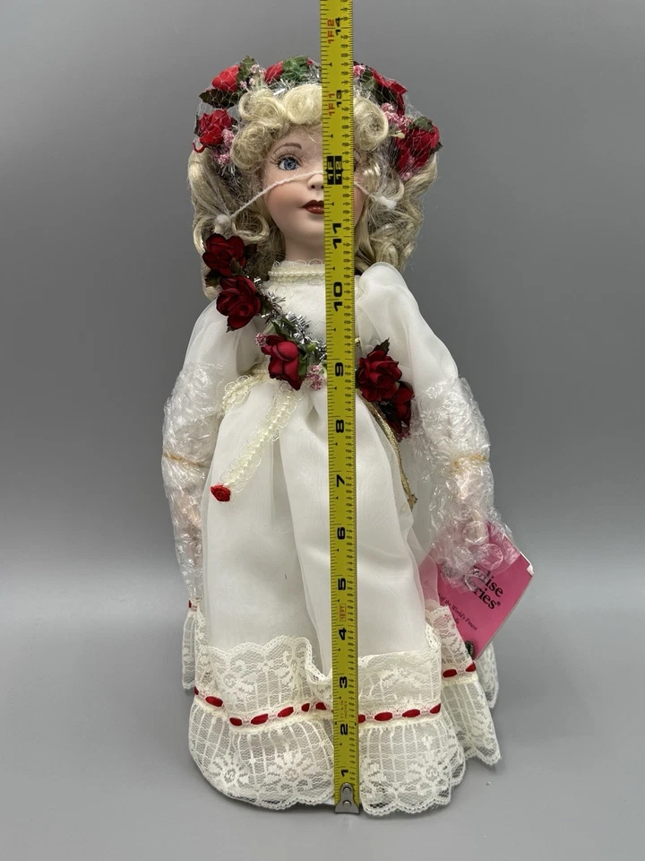 Vintage Paradise Galleries Angel Of Love Porcelain Doll 13” W/ Wings, Box, & COA - Image 4 of 4
