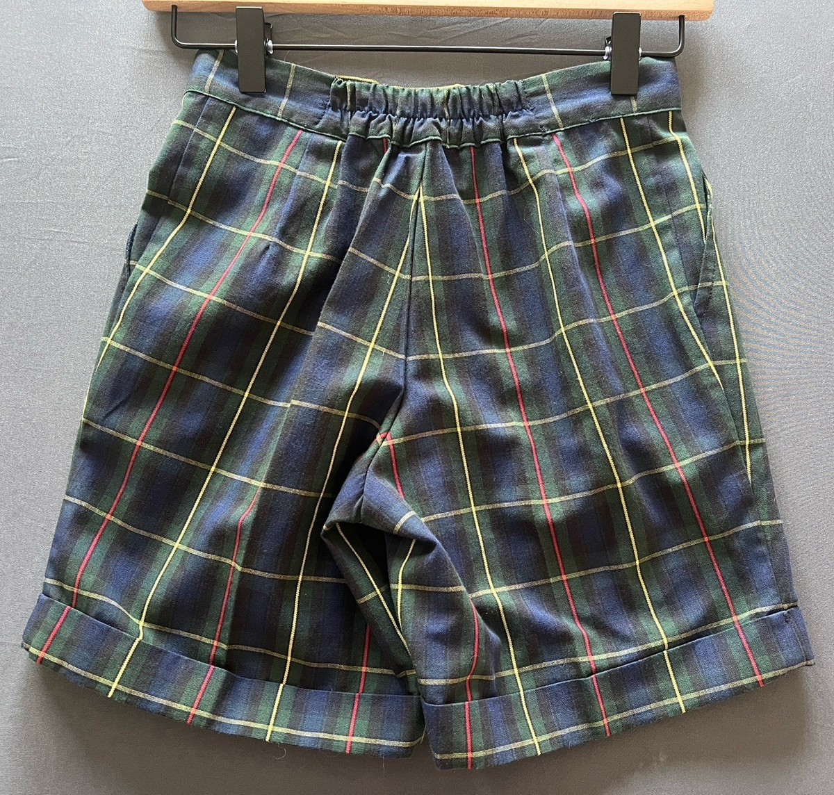 Parker Green Blue Yellow Red Plaid Pleated Uniform Shorts Size 4.5 